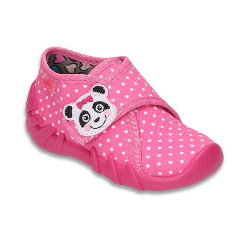 112P184 18 - dívčí bačkorky Befado, medvídek