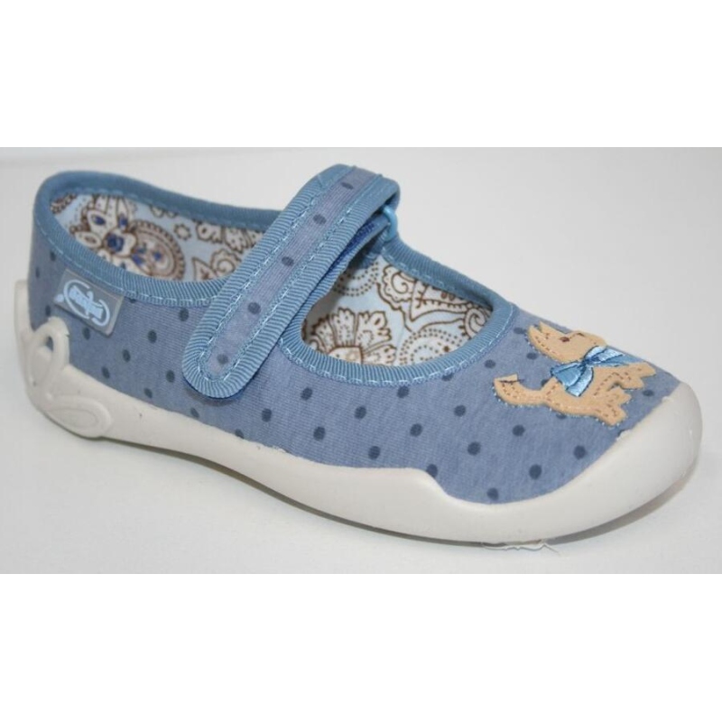 114X175 - dívčí balerínky Befado modré, tečky
