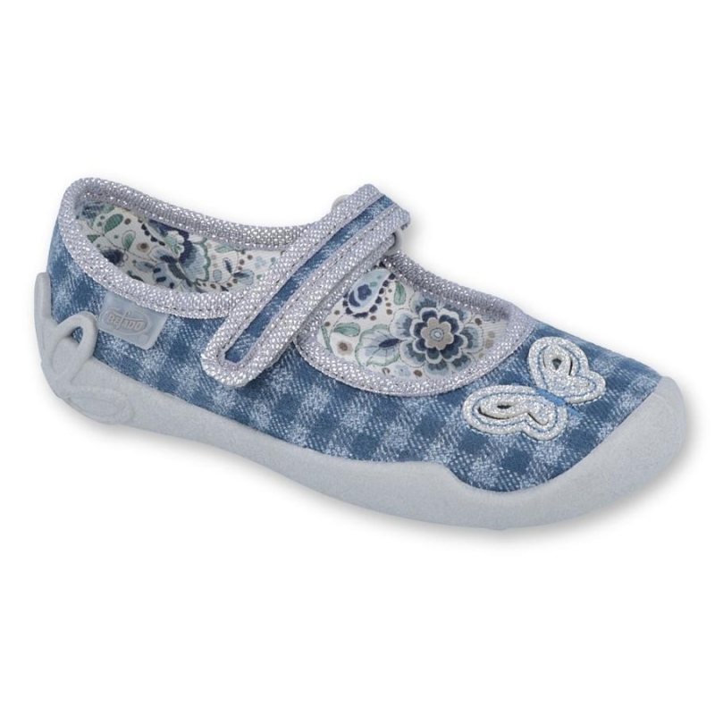 114X351 - dív.níz.-suchý zip, modré káro, motýl