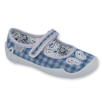 114X351 - dív.níz.-suchý zip, modré káro, motýl