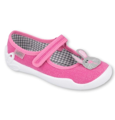 114X430 - dívčí balerínky Befado růžové, zajíc