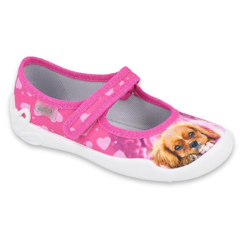 114X438 - dívčí balerínky Befado růžové, pejsek