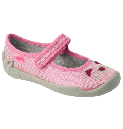 114X451 - dívčí balerínky Befado růžové, kočka