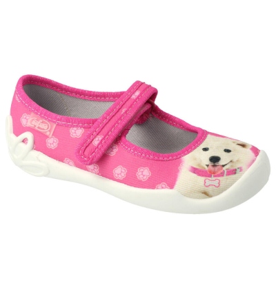 114X456 - dívčí balerínky Befado růžové, pejsek