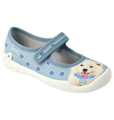 114X460 - dívčí balerínky Befado modré, pejsek