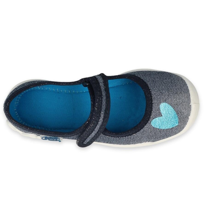 114X474 dívčí balerínky Befado,š-modrá,srdíčko