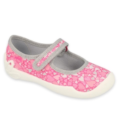 114X476 - dívčí balerínky Befado růžová srdíčka