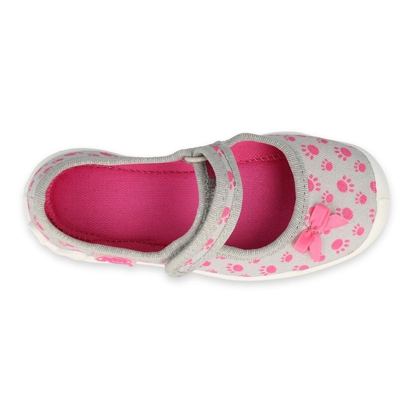 114X478 - dívčí balerínky Befado růžovo-šedé
