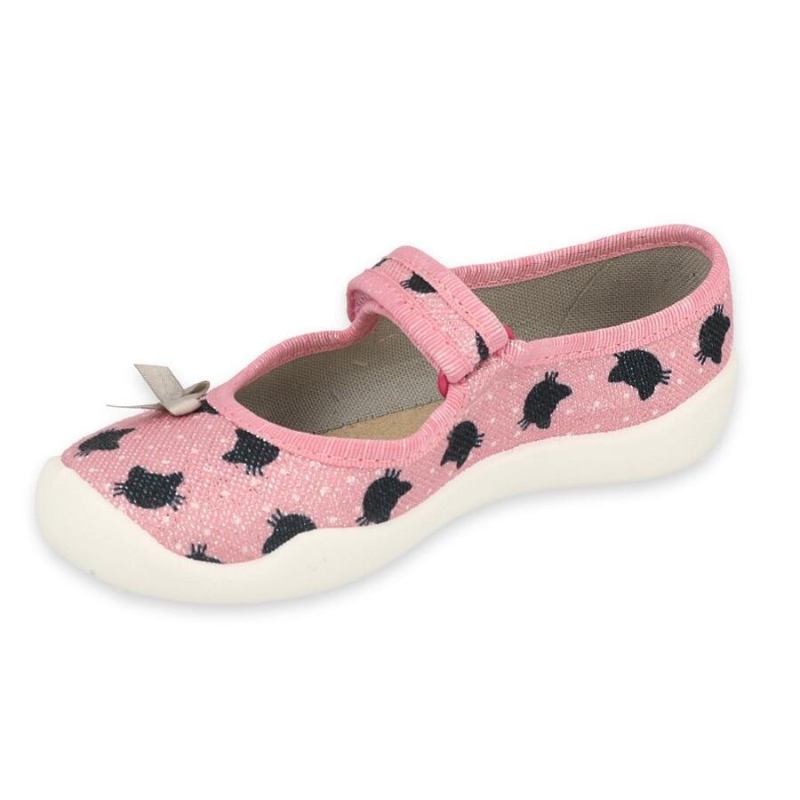 114X480 - dívčí bačkorky Befado růžové, kožená stélka