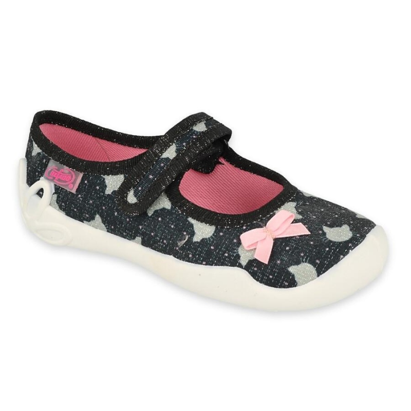 114X481 - dívčí balerínky Befado černé, kočky