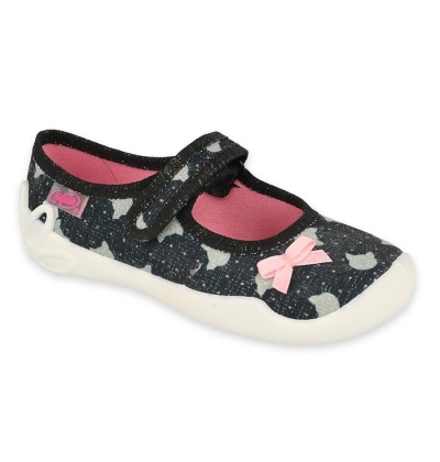 114X481 - dívčí balerínky Befado černé, kočky