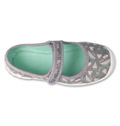 114X512 - dívčí balerínky Befado stříbrné