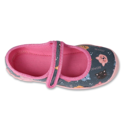 114X537 - dívčí balerínky Befado šedé, kočky