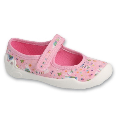 114X541 25 - dívčí balerínky Befado růžové, lama