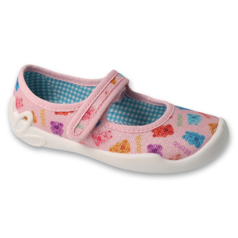 114X542 - dívčí balerínky Befado růžové, méďové