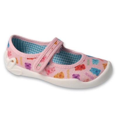 114X542 - dívčí balerínky Befado růžové, méďové