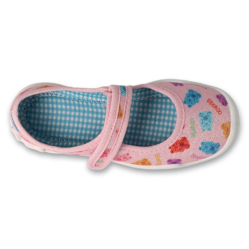 114X542 - dívčí balerínky Befado růžové, méďové