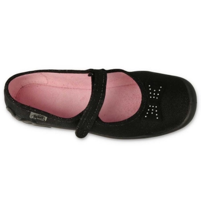 114Y240 - dív.níz.-suchý zip, černá, mašlička