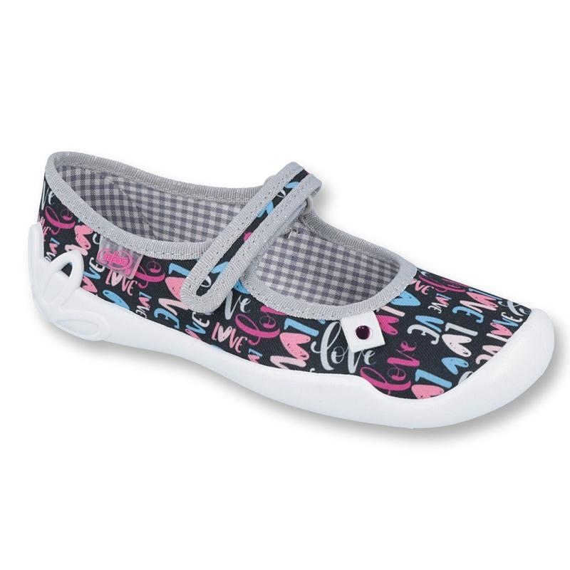 114Y373 - dív.níz.-suchý zip, černá, LOVE