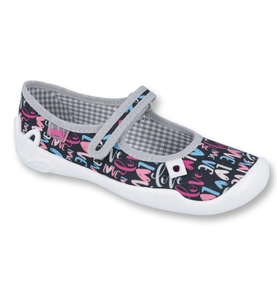 114Y373 - dív.níz.-suchý zip, černá, LOVE