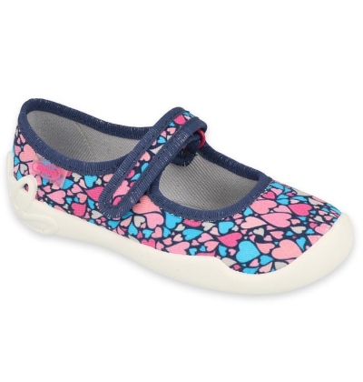 114Y475 - dívčí balerínky Befado, srdíčka