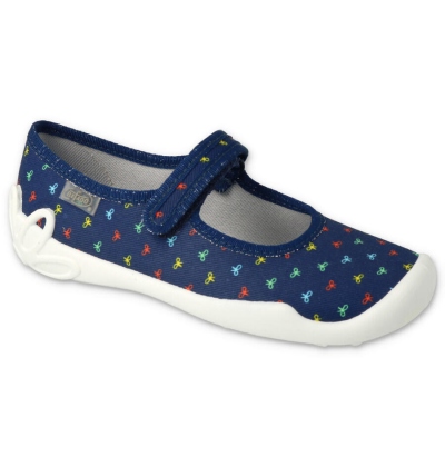 114Y490 - dívčí balerínky Befado námořnická modrá