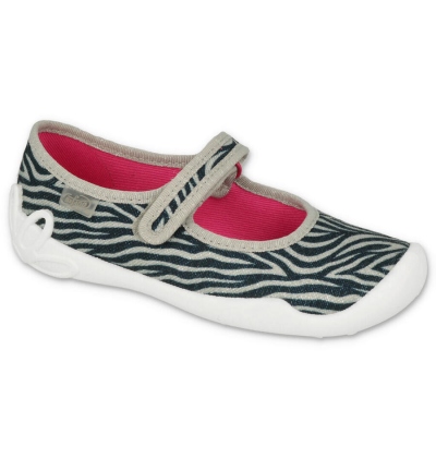114Y492 - dívčí balerínky Befado ZEBRA