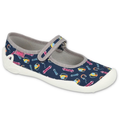 114Y502 - dívčí balerínky Befado modré, SKATE