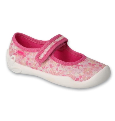 114Y527 - dívčí balerínky Befado růžové, tečky