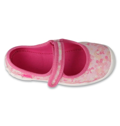 114Y527 - dívčí balerínky Befado růžové, tečky