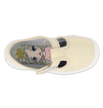 115X003 25 - dívčí botičky Befado zlaté, princezna