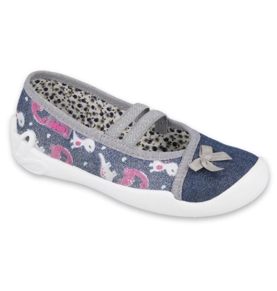 116X279 26 - dívčí balerínky Befado modré, dino