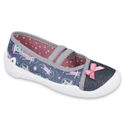 116X281 25 - dívčí balerínky Befado modré, 2 gumky