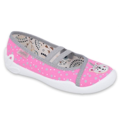 116X284 25 - dívčí balerínky Befado 2 gumky růžové