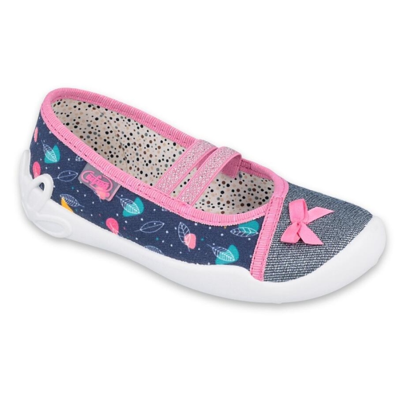 116X286 25 - dívčí balerínky Befado 2 gumky modré