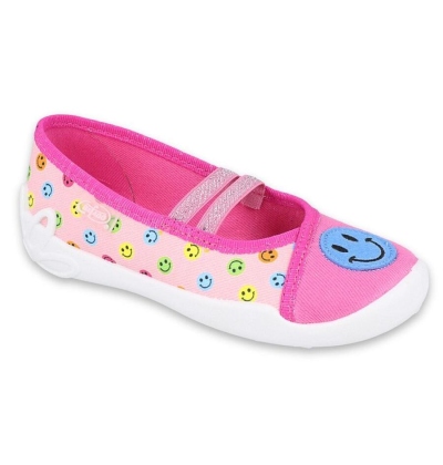 116X293 25 -dívčí balerínky Befado 2 gumky,smajlík