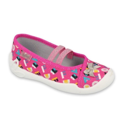 116X295 25 -dívčí balerínky Befado 2 gumky růžové