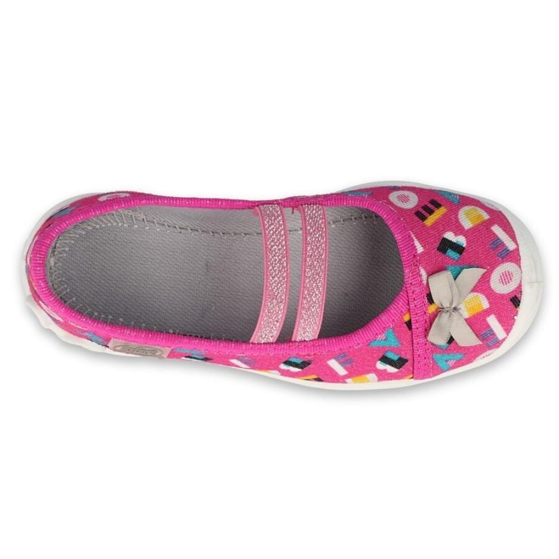 116X295 25 -dívčí balerínky Befado 2 gumky růžové