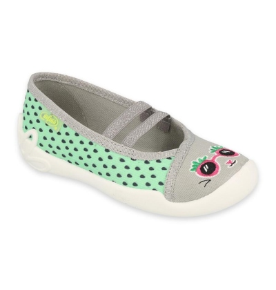 116X304 25 dívčí balerínky Befado 2G zelené,kož.s.