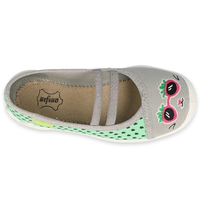 116X304 25 dívčí balerínky Befado 2G zelené,kož.s.