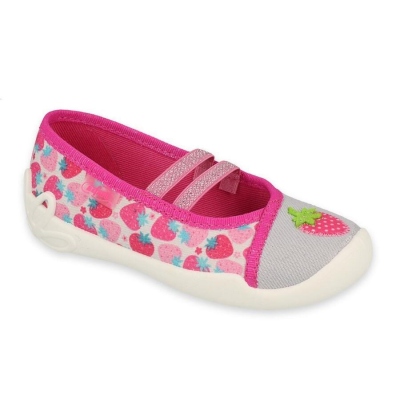 116X305 25 - dívčí balerínky Befado 2g,růžovo-šedá