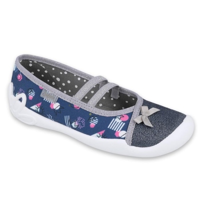 116Y276 31 - dívčí baleríny Befado modré, tvary