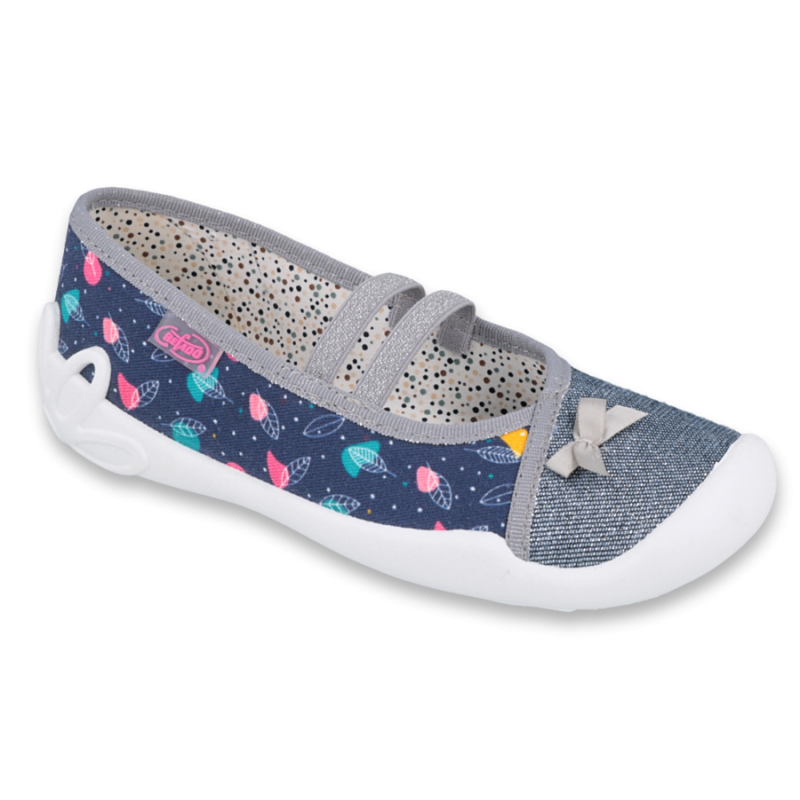 116Y287 31 - dívčí baleríny Befado modrá, medúzy