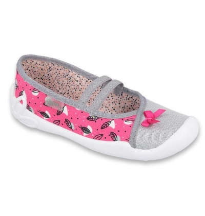 116Y288 31 - dívčí baleríny Befado růžové, lístky