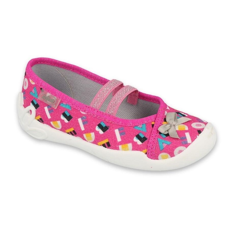 116Y295 31 - dívčí baleríny Befado růžové,písmenka