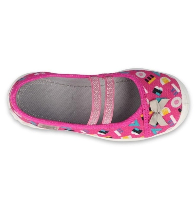 116Y295 31 - dívčí baleríny Befado růžové,písmenka