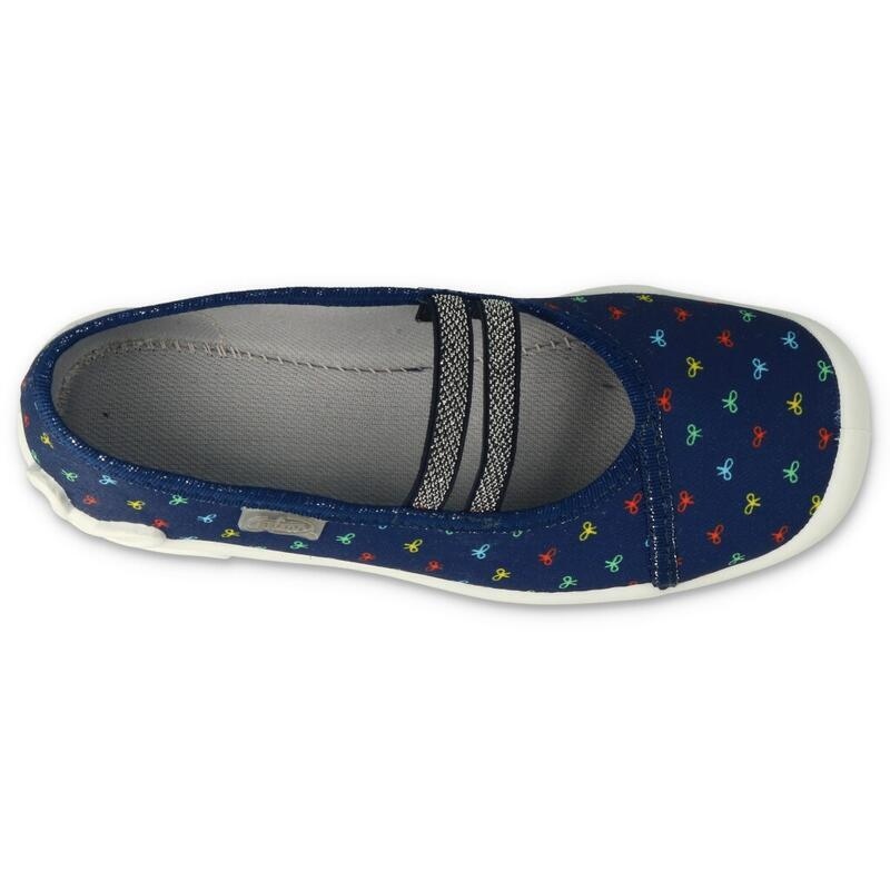 116Y308 31 - dívčí balerínky Befado modré,mašličky