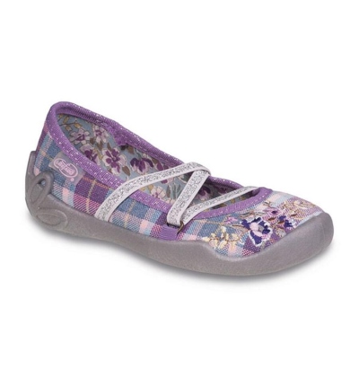 118X029 25 - dívčí balerínky Befado, fialová,motýl