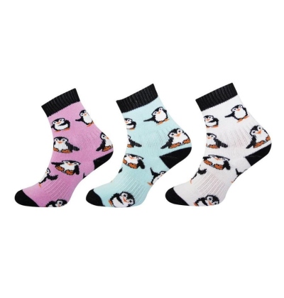 1190 dámské ponožky Novia froté tučňáci, 24-25