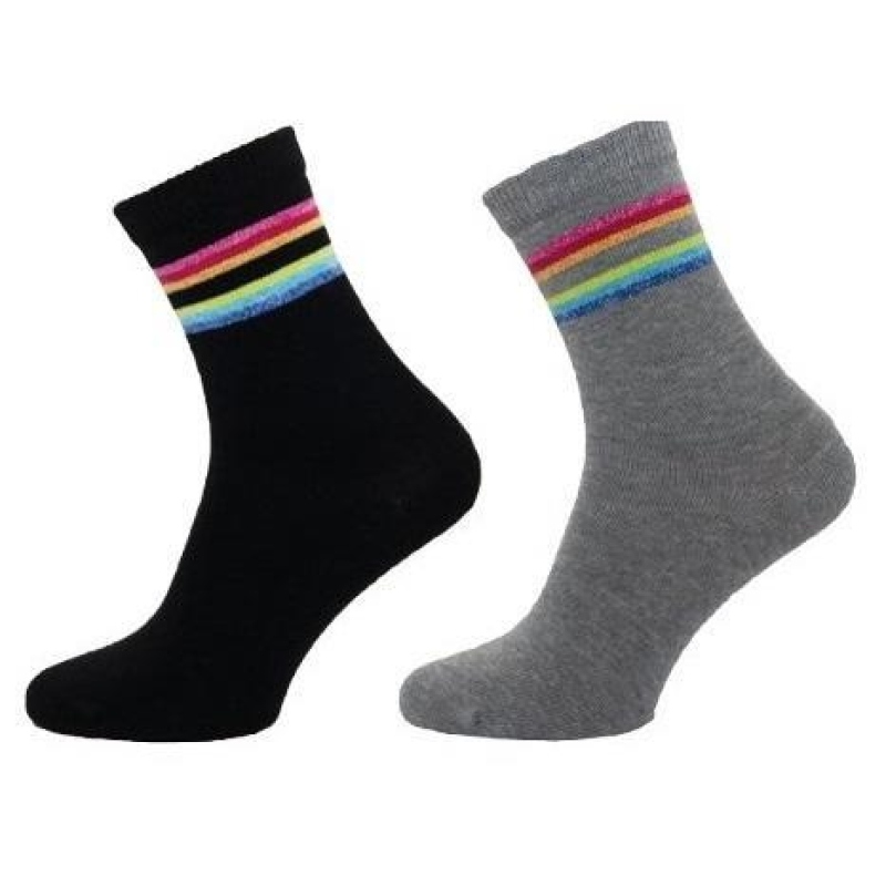 1229 - Dámské ponožky proužek, silnější, 36-40 